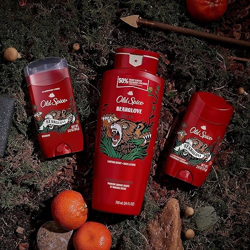 Miniatura 3 de Old Spice Desodorante sin aluminio para hombres, protección contra olores 24/7, frescura 24/7 y aroma duradero, aroma Bearglove, 3.0 onzas con gel