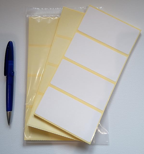 240 x Plain White Labels. Self Adhesive Address Labels. 100x50mm. Sticky. Blank Postage Stickers.