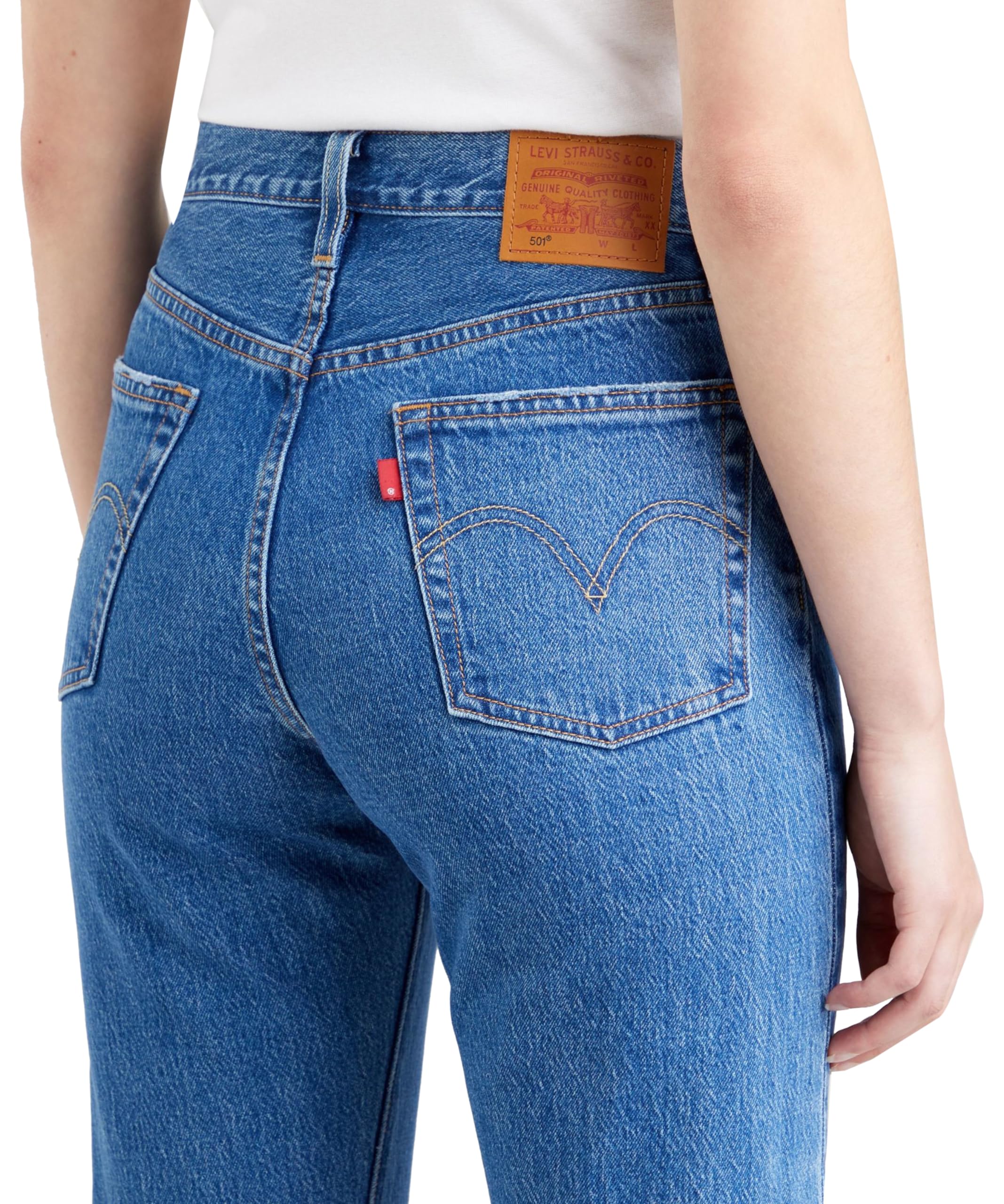 Levi's Jeans da Donna 501 Crop High Rise, Straight Fit
