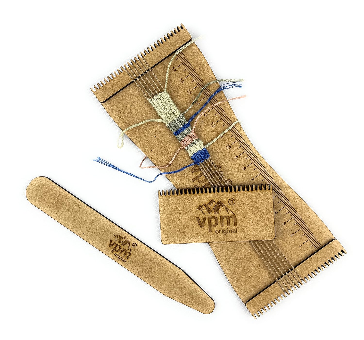 Telar de madera para tejer Pulseras, Collares, Abalorios. VPM Original