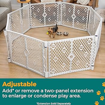 PET 6cm×5m 庭院葱茏 45 inch Tall 8 Panels Metal Mesh Dog Playpen with 2 Door for