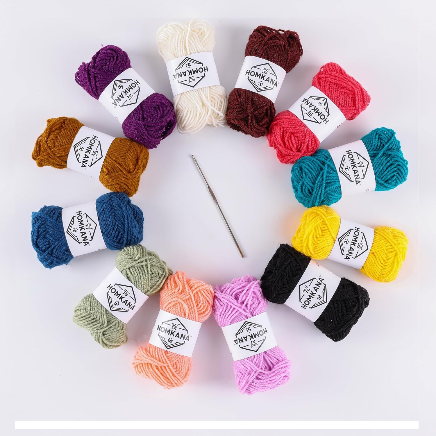 HOMKANA Wool Balls Random Colors-Perfect Mini Knitting & Crochet ...