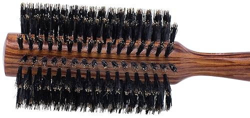 Miniatura 8 de Spornette Deville - Cepillo redondo grande, 100% cerdas de jabalí, 2.5 pulgadas, para peinar, rizar y reventar, añade brillo, volumen y elevación a