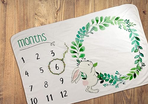 Miniatura 7 de Manta de hito para bebé, forro polar de felpa suave orgánica, diseño unisex, grande de 60 x 40 pulgadas, accesorio de fondo de fotografía de flores