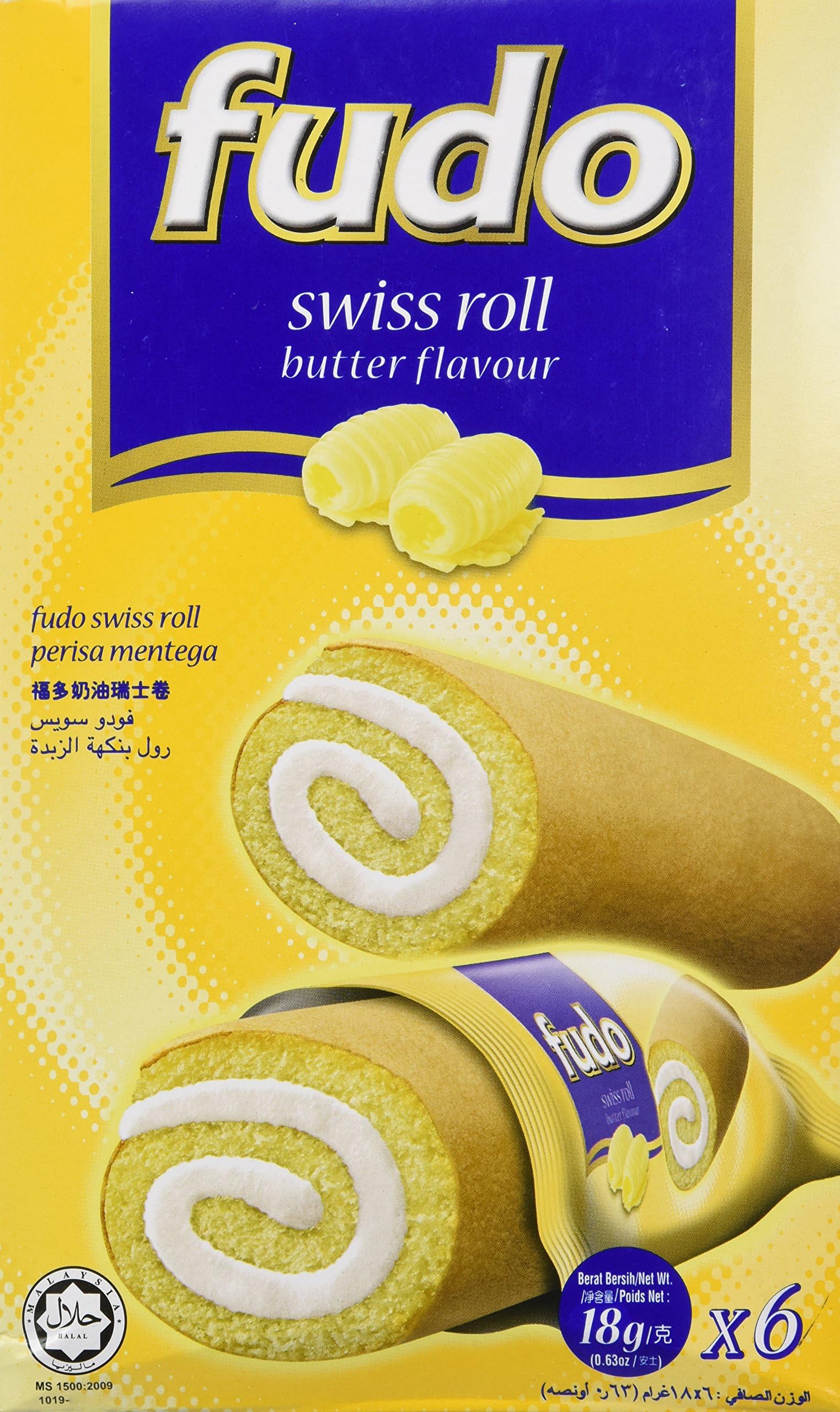 Fudo Swiss Roll, Butter, 4.7 Ounce