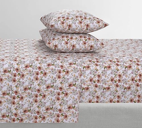 Miniatura 2 de Feather & Stitch - Juego de sábanas de 100 % algodón más suaves, ropa de cama de tejido percal de 300 hilos, bolsillo profundo de 16 pulgadas,