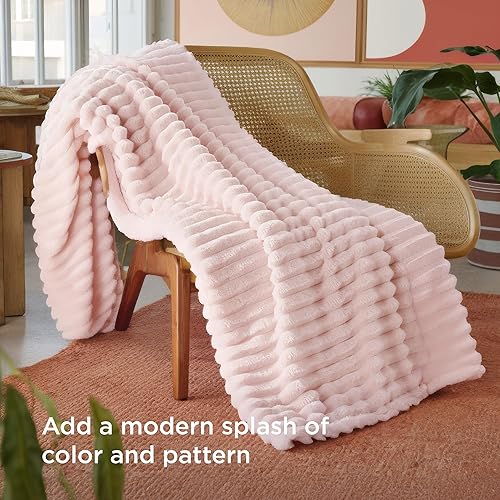 Miniatura 387 de Bedsure - Manta de vellón gris, para sofá, tamaño Queen, mantas súper suaves y acogedoras para mujer, bonita manta pequeña para niñas, 90 x 90