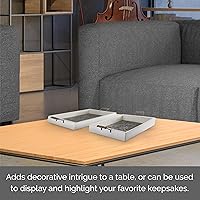 Vista 3 de Elements Bandejas decorativas de madera y lata prensada, color blanco