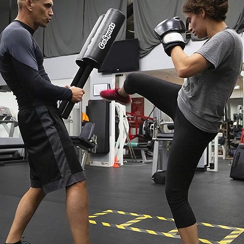 Miniatura 6 de GoSports Almohadillas acolchadas para entrenamiento de combate y bloqueo – Paquete de 2 para artes marciales y entrenamiento deportivo (baloncesto,