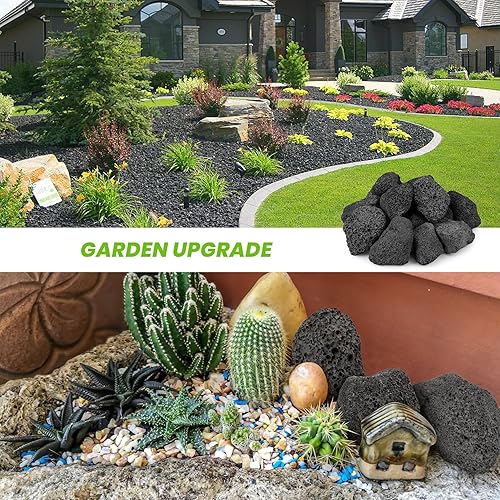 Miniatura 7 de Mr. Fireglass Gránulos de roca de lava, roca de lava volcánica grande de 2.75 a 5 pulgadas para hogueras, cuencos de fuego, mesa de fuego y juegos