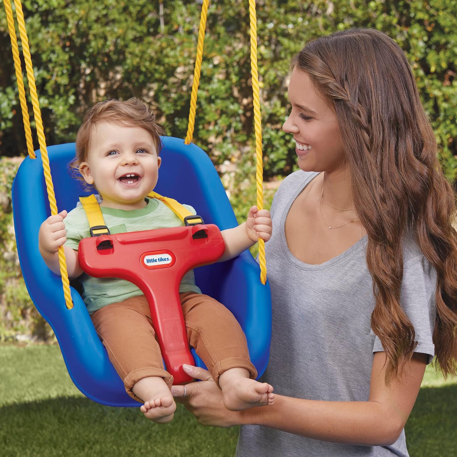 Little Tikes 2-in-1 Snug 'n Secure Swing Blue, 16.30 L x 16.00 W x 17.00 H Inches
