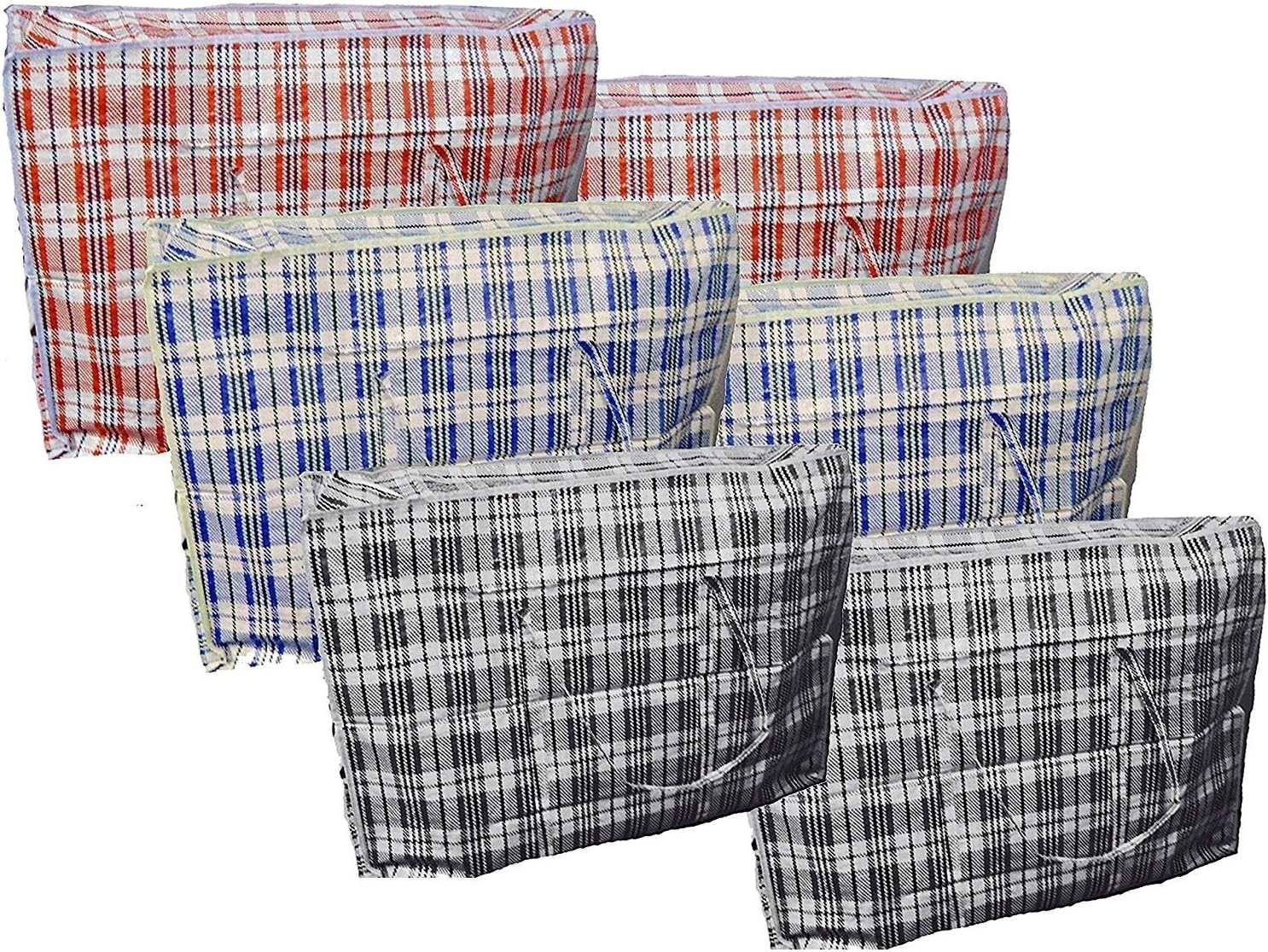 6 X-Large strong laundry storage shopping bag reusable store zip bags NEW