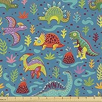 Vista 29 de Lunarable Tela suculenta de The Yard, flores en acuarela estilo pintura coloridas flores de primavera tema de jardinería, tela de microfibra