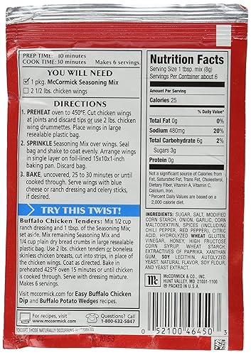 Miniatura 2 de McCormick Mezcla de condimentos original Buffalo Wing (paquetes de 1.6 onzas) paquete de 4