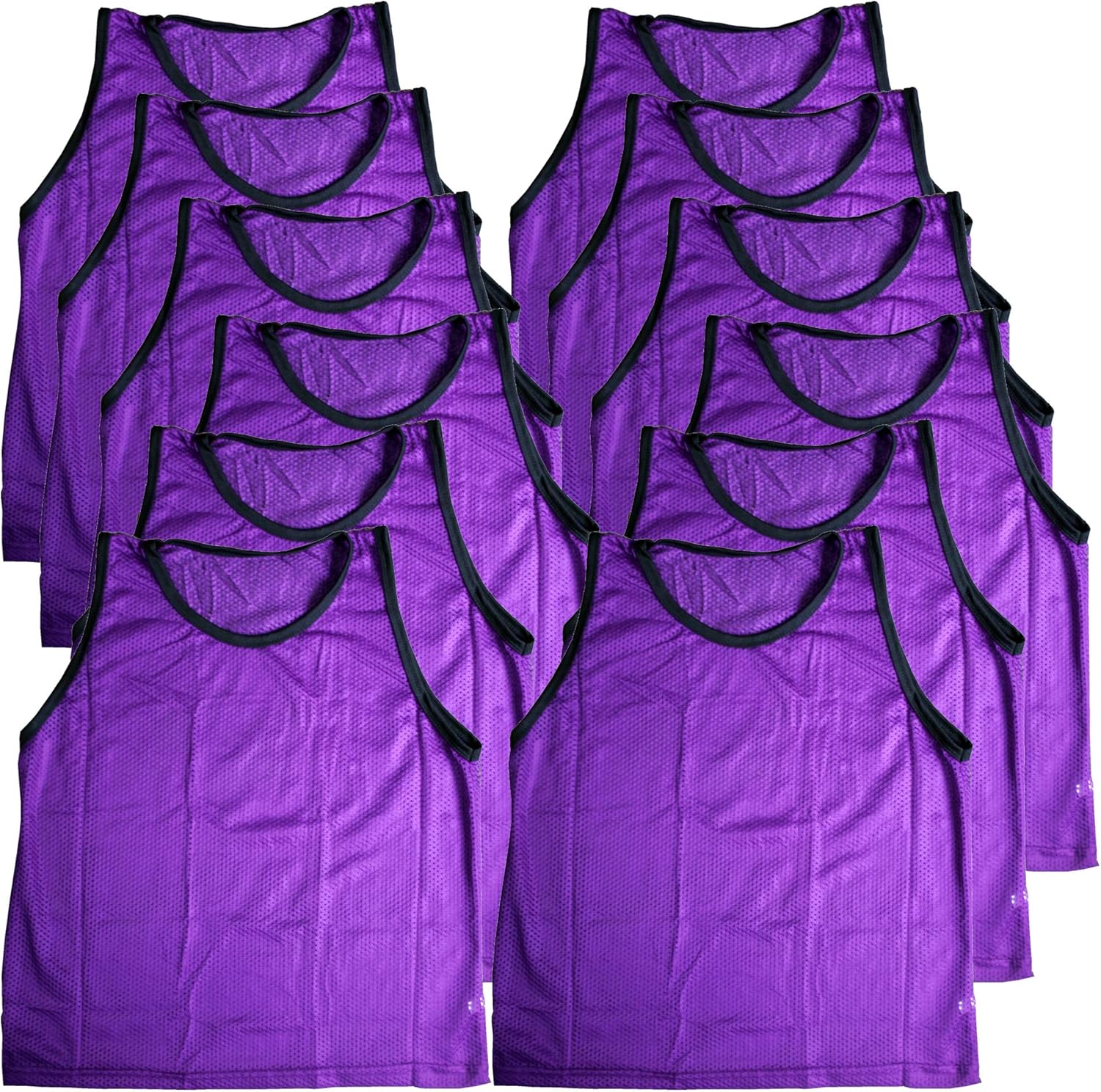 Scrimmage Training Vests Soccer Bibs Adult Set of 12 (Purple)