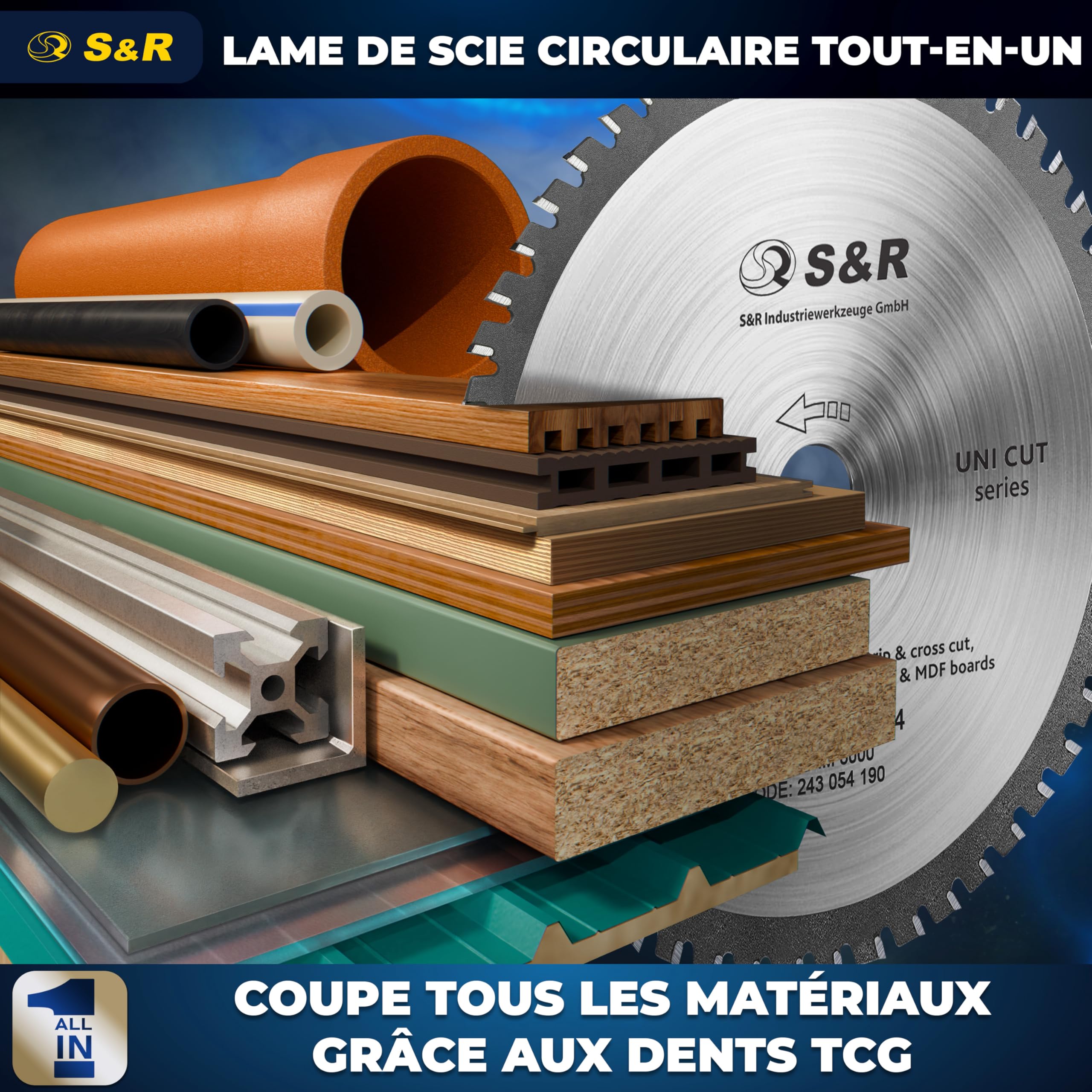 Bosch cirkelzaagblad Multi material 190 x 30 x 2,4 mm 54