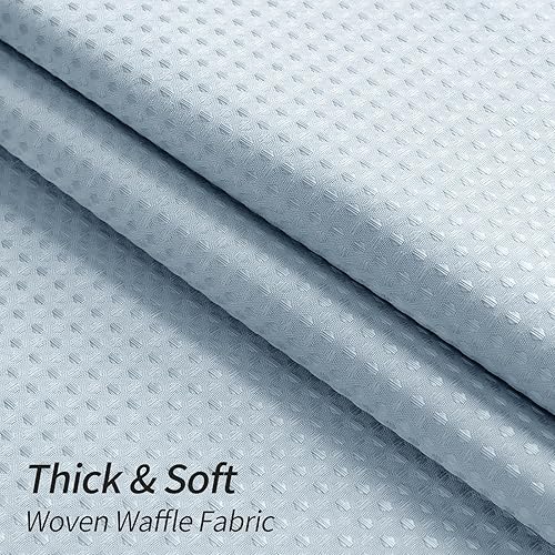 Vista 167 de MitoVilla Cortina de ducha extra larga de 72 x 84 pulgadas, cortina de ducha de tela gofre verde salvia de 84 pulgadas, cortinas de ducha de granja