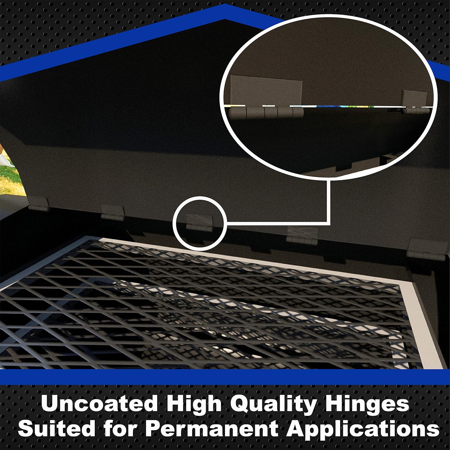 4" Heavy Duty Weldable Hinges | Steel Butt Hinge Design for Heavy Gates & Doors | Long Lasting - Corrosion & Rust Resistant - 4 Pairs
