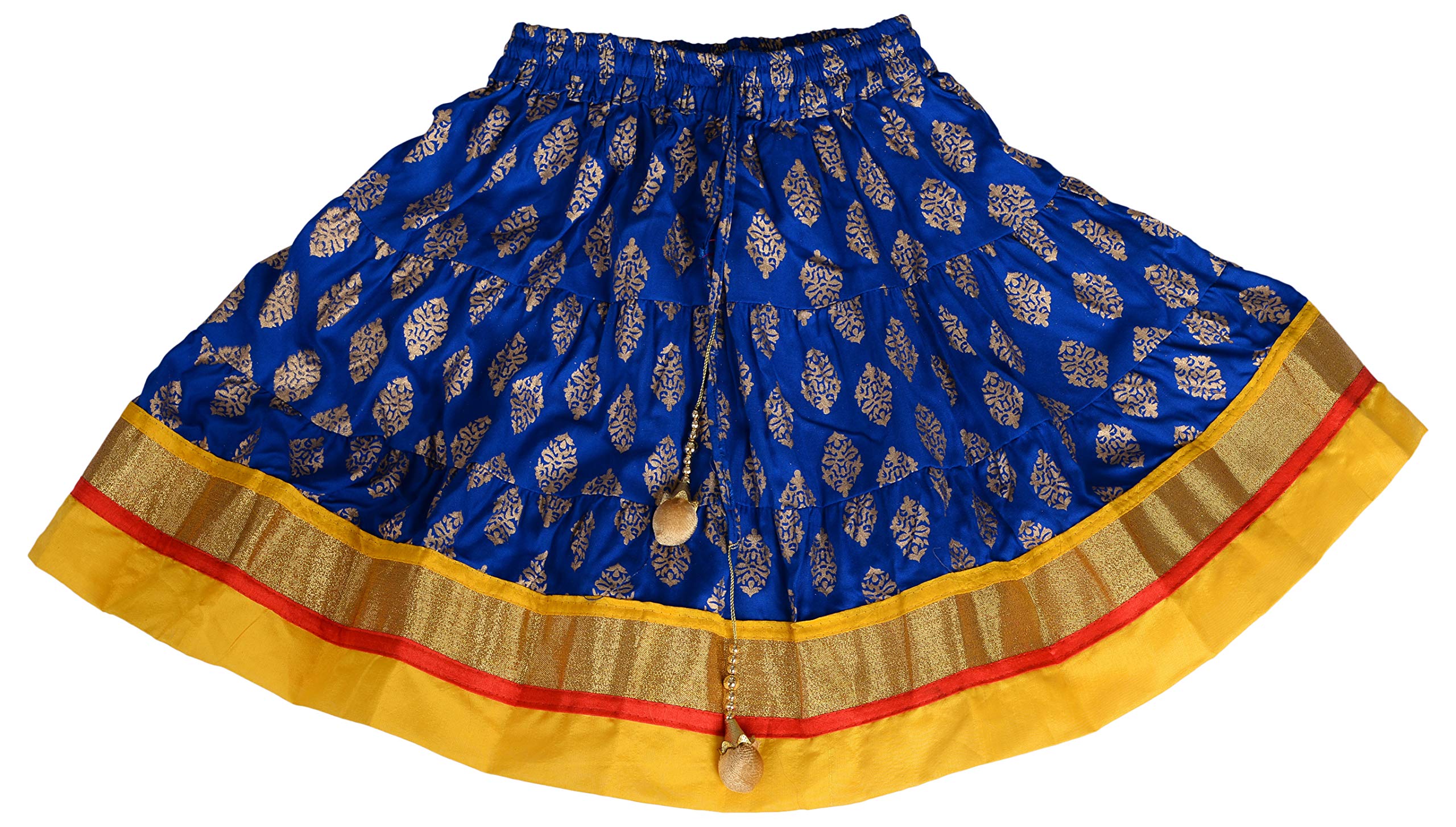 DIAMO Baby Girl Rayon readymade Lehenga Choli(kid352--1-2 year_Blue_1-2 year) 2
