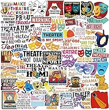 Theatre Stickers,50 PCS Aesthetic Waterproof Stickers,Vinyl Sticker for Water Bottle,Laptop,Phone,Skateboard Sticker for Teens Girls Kids (Theatre)