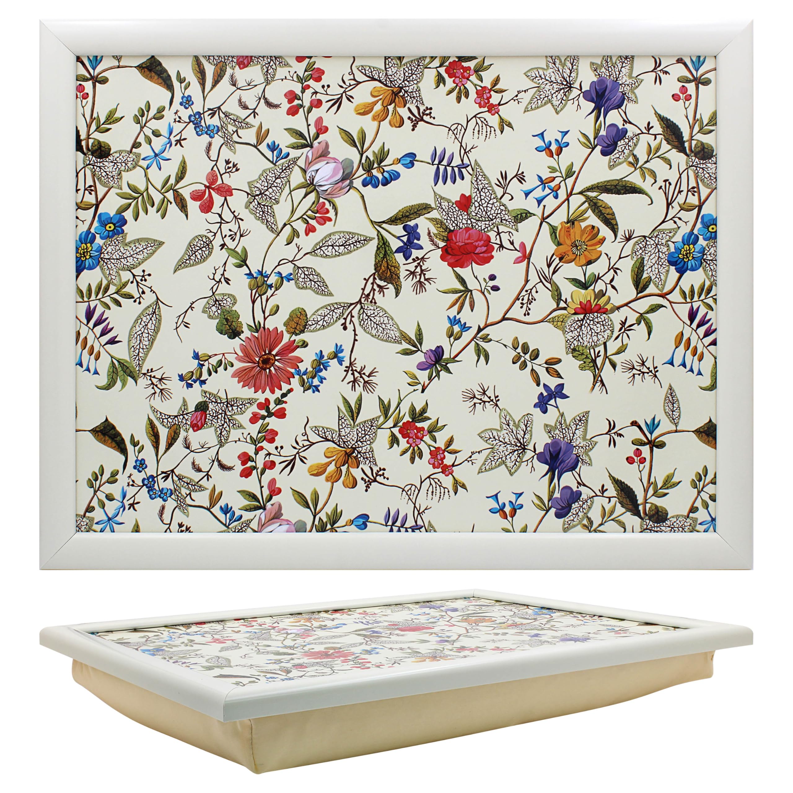The Leonardo Collection William Kilburn Kilburn Laptray With Bean Bag for Serving Dishes | Lovely Lap Trays for Eating on Lap for Dinner or Breatfast | Newly Designed Food Trays for Lap