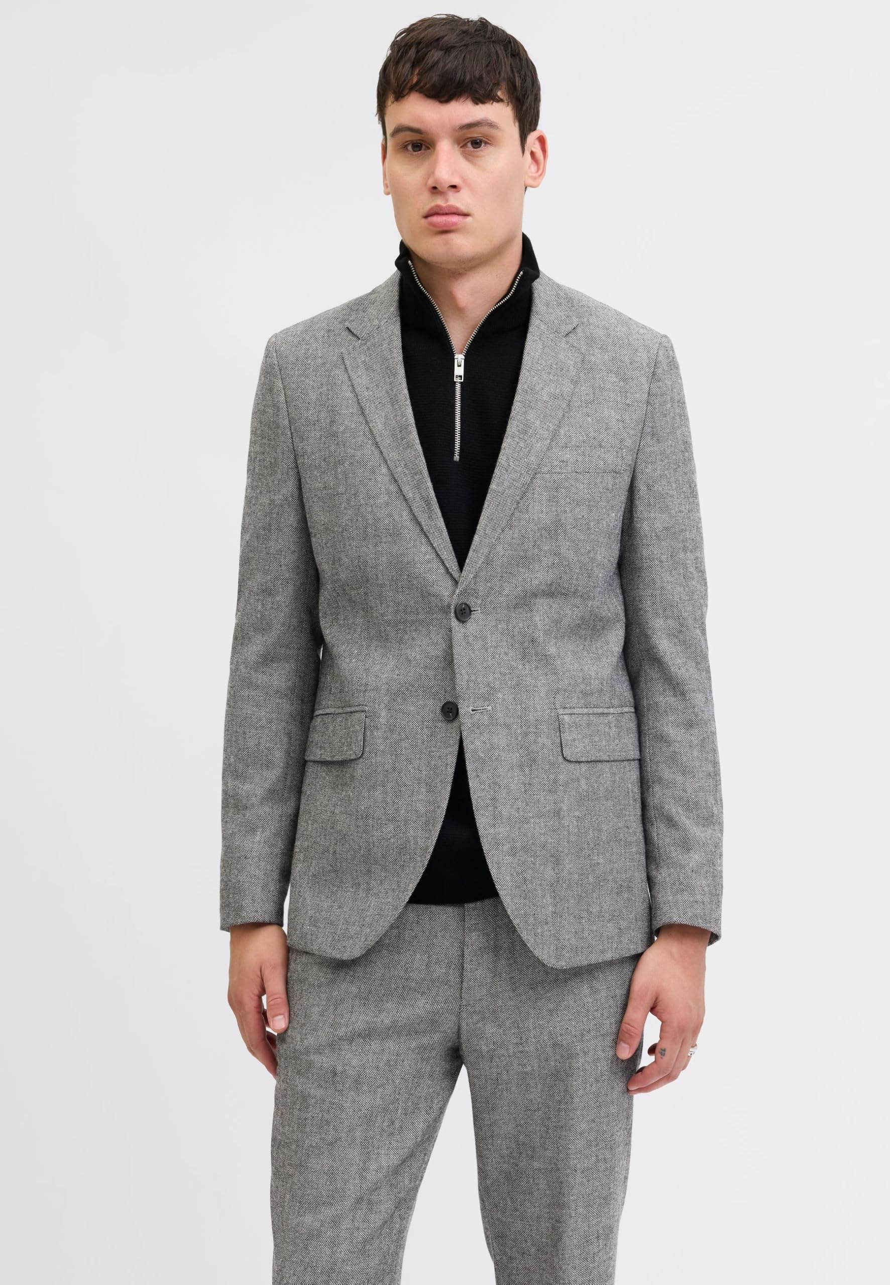 JACK & JONES Jprmartin Winter Tweed Blazer Do01 Sn, Ultimate Grey, 54