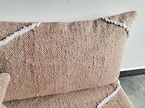 Miniatura 5 de FoamRush Sofá marroquí de 6 x 28 x 72 pulgadas con textura marrón y crema con espuma de alta densidad sofá biplaza sin brazos sofá de suelo sofá