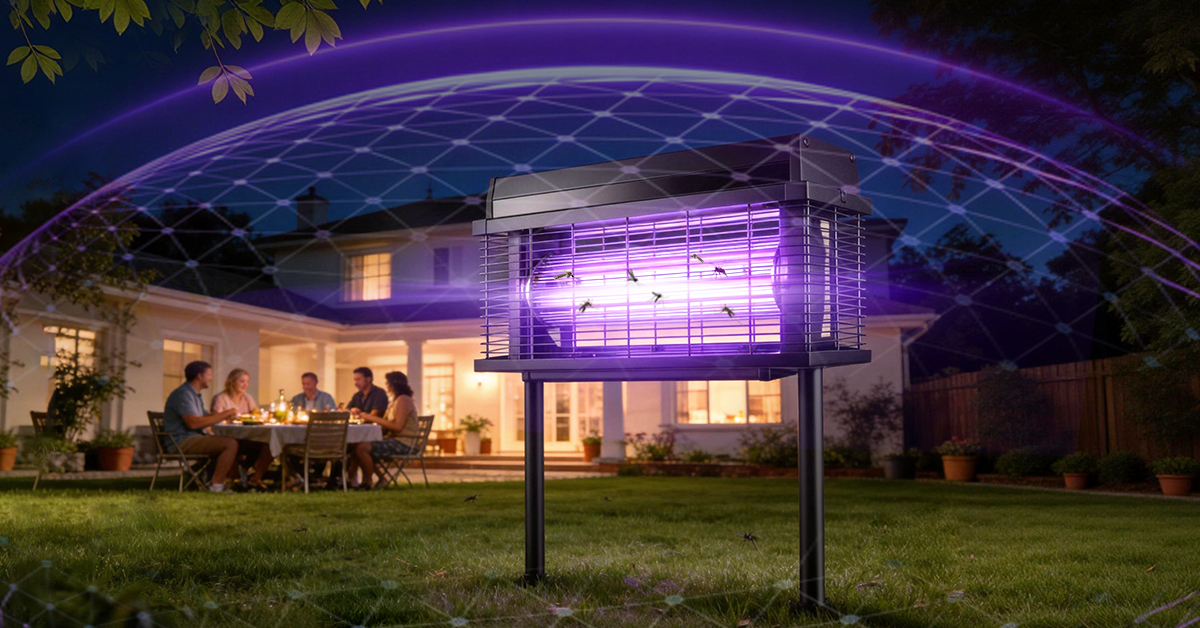 Amazon.com : Spansol Solar Bug Zapper Outdoor, Purple UV Mosquito