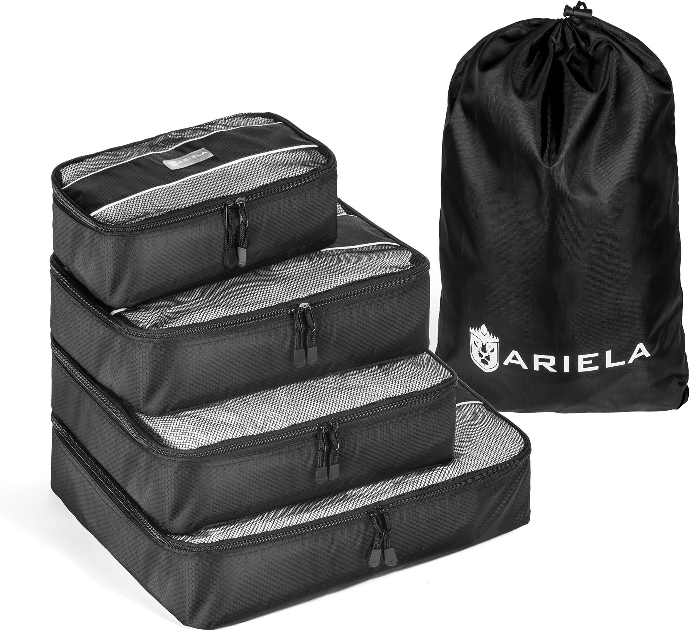 Vsezund Ariela-Packing Cubes,4 Set Travel Luggage Packing Organizers with Laundry Bag