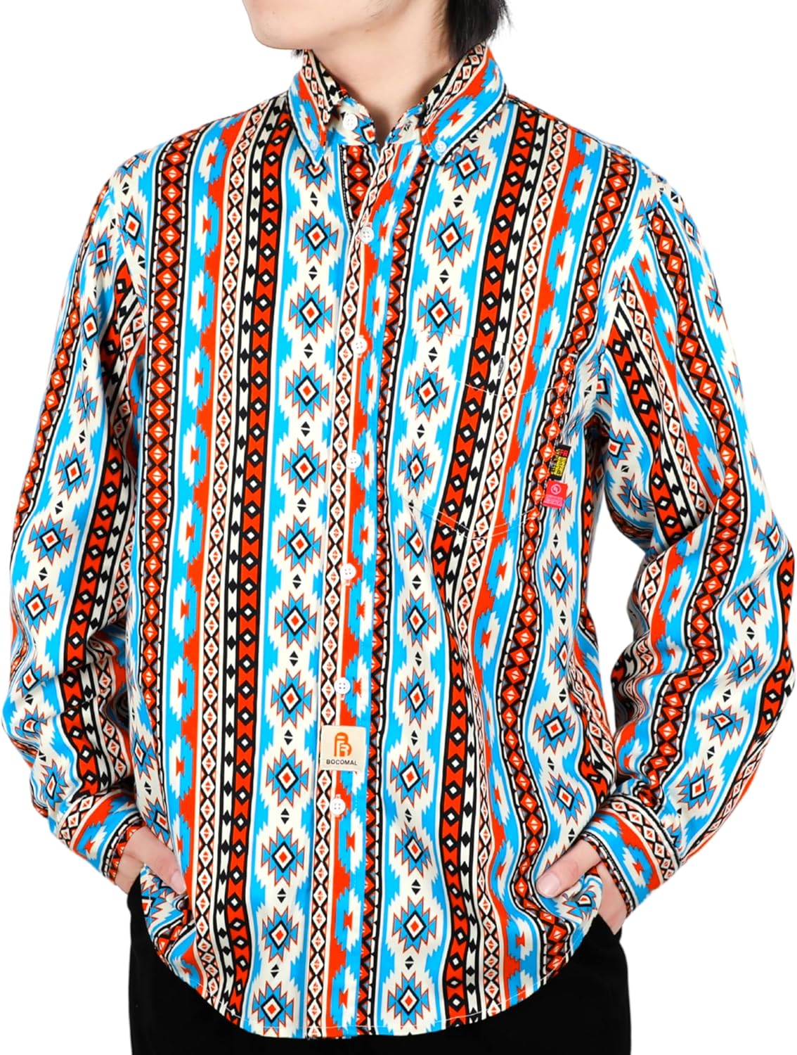 BOCOMAL FR Shirts Printed Bohemia Button Down Flame Resistant NFPA2112 CAT2 Work Shirt - Image 2