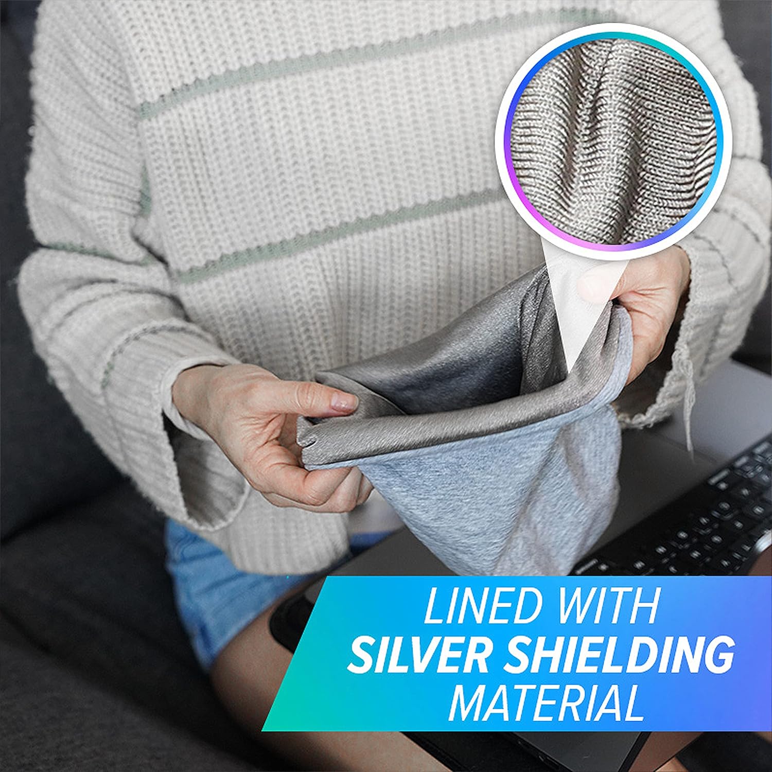 DefenderShield EMF Radiation Protection Beanie Cap - Blocks Wireless EMF & 5G Radiation (Gray Adult/Large)