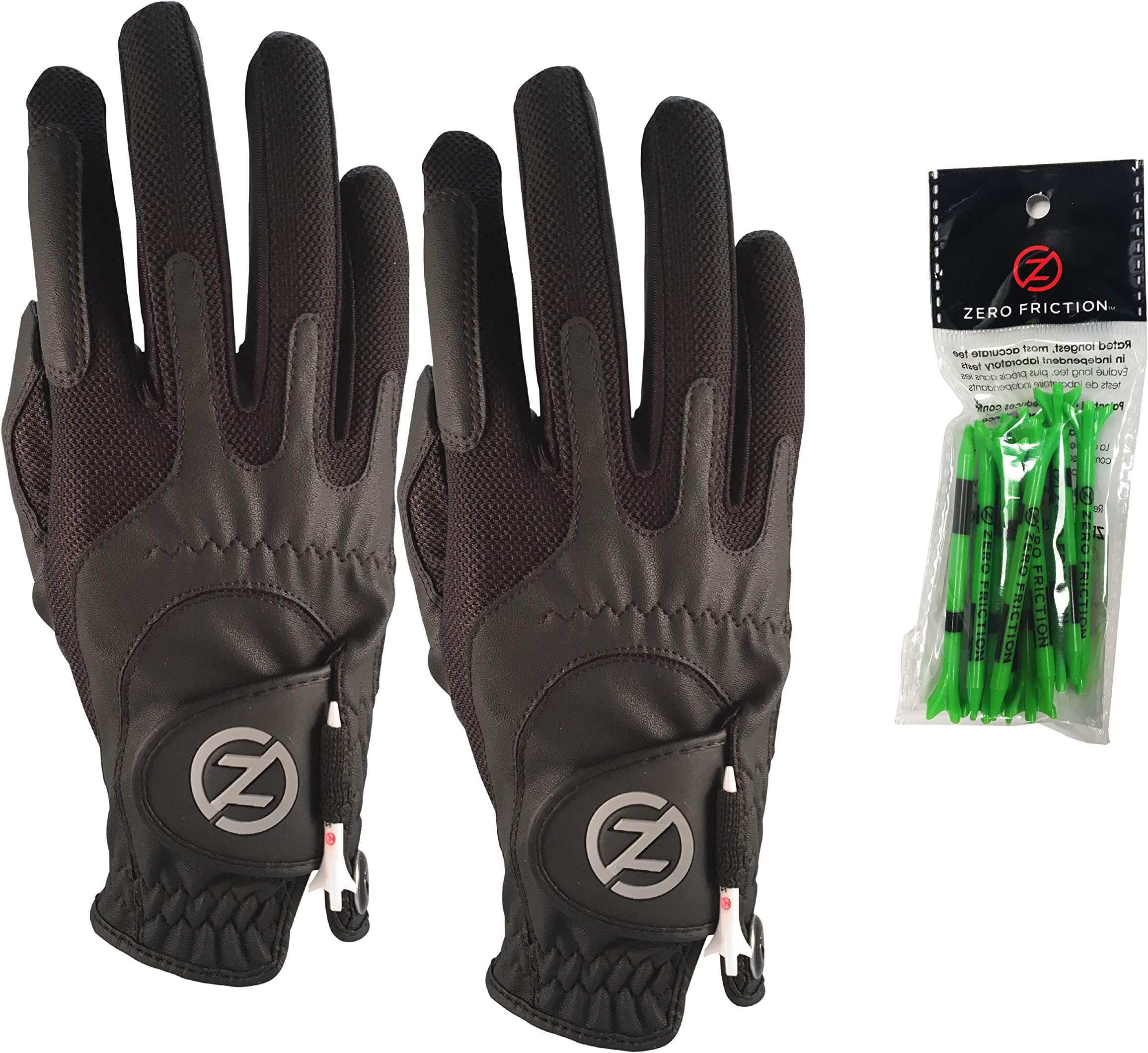 Zero FrictionHerren-Golfhandschuh aus Synthetik, Kompressionspassform, universelle Passform, Einheitsgröße, 2 Stück