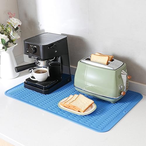 Miniatura 1198 de Tapete de silicona para secado de platos para múltiples usos, fácil de limpiar, ecológico, resistente al calor, tapete de silicona para encimera