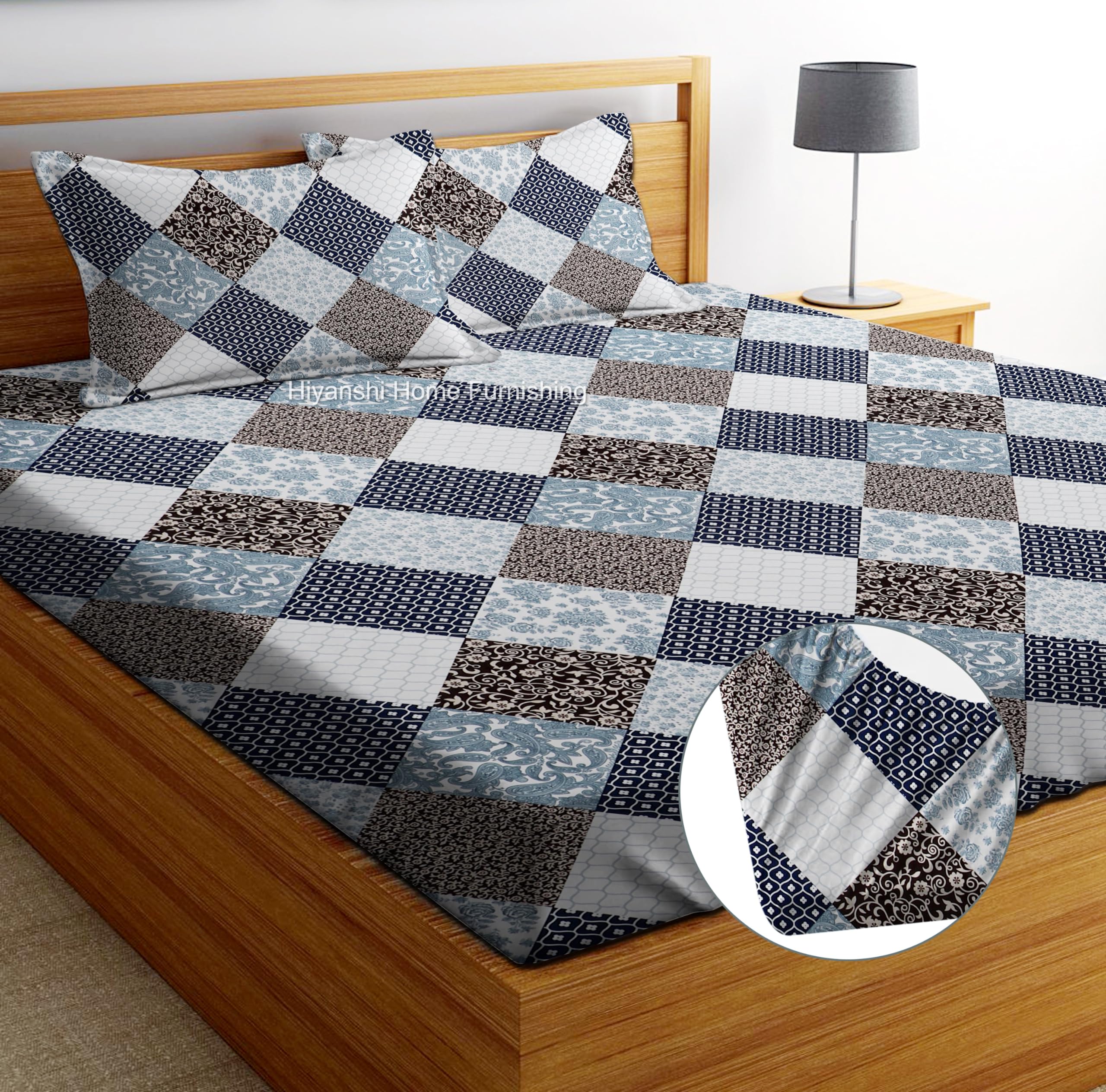 HIYANSHI HOME FURNISHING Welcome to we Have Brought All Round Elastic Fitted Microfiber bedsheet King Size 72 X 78 + 8with 2 Pillow Covers (King Size 72 x78x10, Hiyanshi Design -1) (B0D633KQ9B) Amazon Price History, Amazon Price Tracker