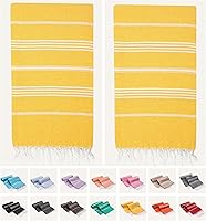 Vista 22 de PARK&OZ - Toallas ligeras de algodón turco (2 unidades) Prelavadas Absorbentes y de secado rápido Sin arena De gran tamaño Toallas