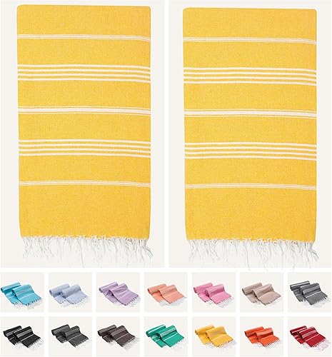 PARK&amp;OZ - Toalla ligera de algodón turco (2 unidades)  Prelavada  Absorbente y de secado rápido  Sin arena  De gran tamaño  Toallas para playa,