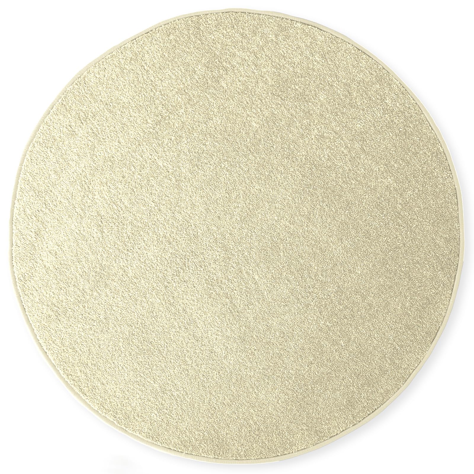 KARAT Alfombra redonda de 100 cm de diámetro, color crema, moderna alfombra de pelo corto, para habitación infantil, diseño de cocodrilo