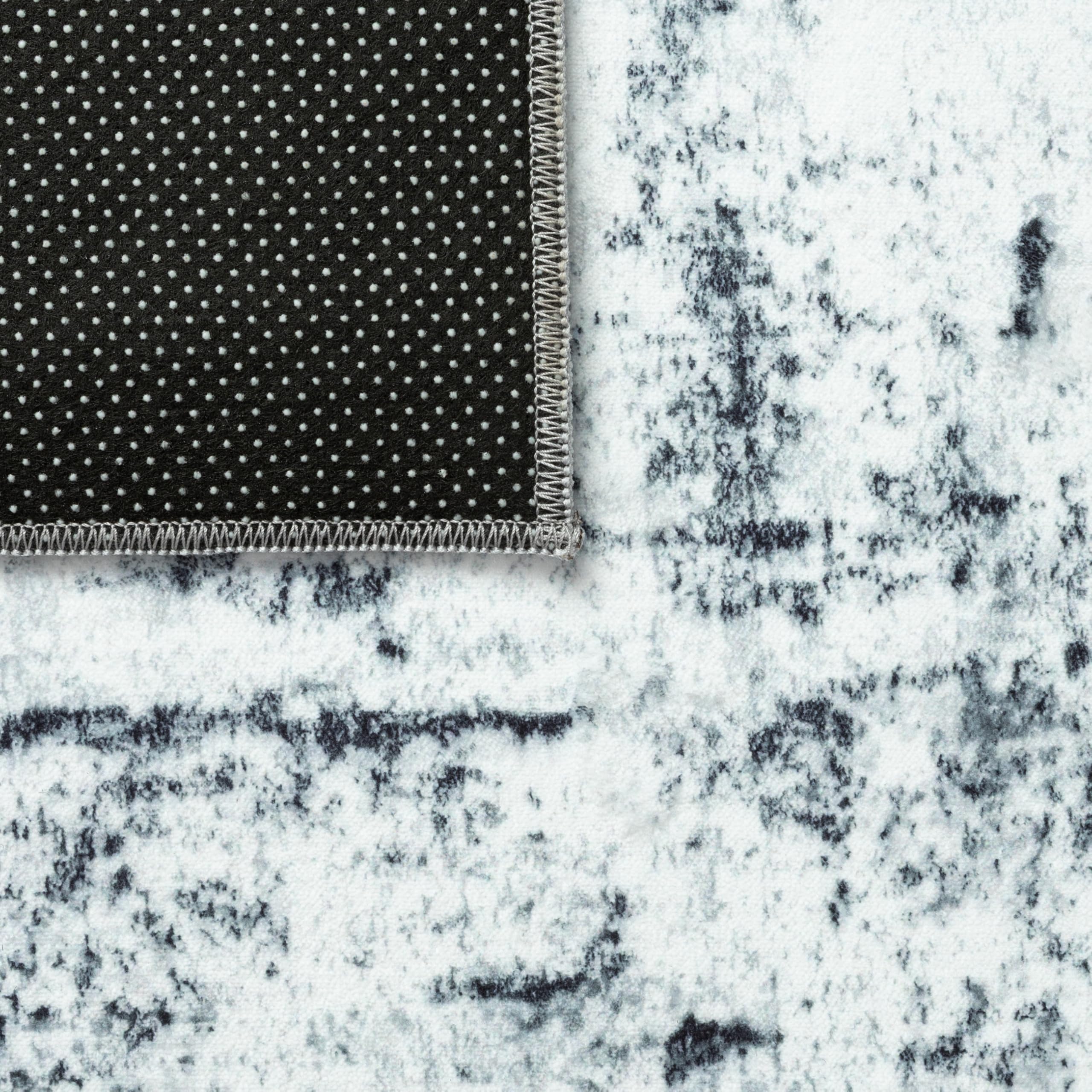 TAPISO Bari Alfombra Motivo Abstracto Difuminado Azul Gris Oscuro - Alfombra Impresa con Base Antideslizante Salón Dormitorio Diseño Moderno Öko-Tex 120 x 170 cm