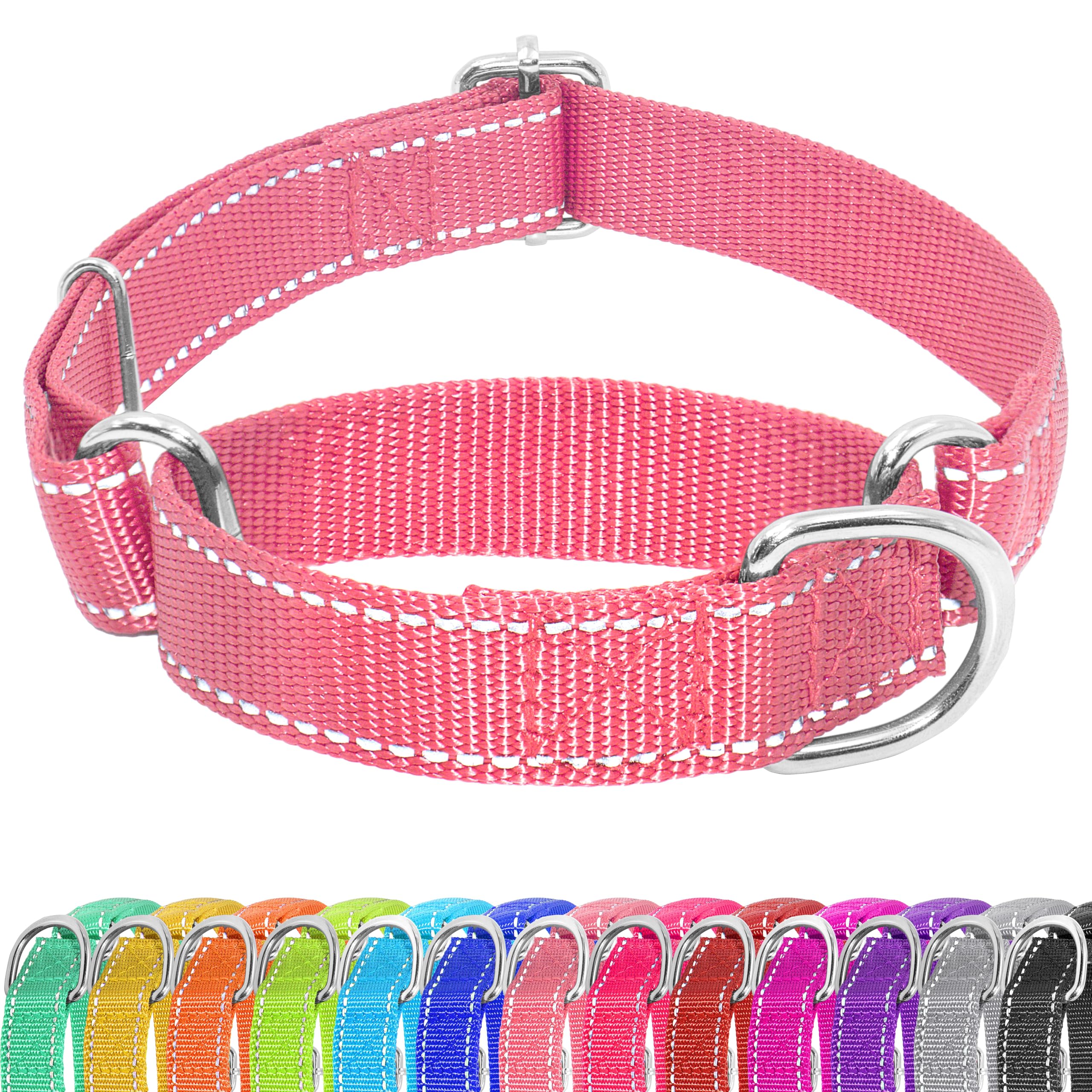 Seyezo Martingale Dog Collar, Slip Martingale Collars for Dogs with No Buckle, Reflective Pet Trainning Collar for Small Medium Large Dog, Adjustable