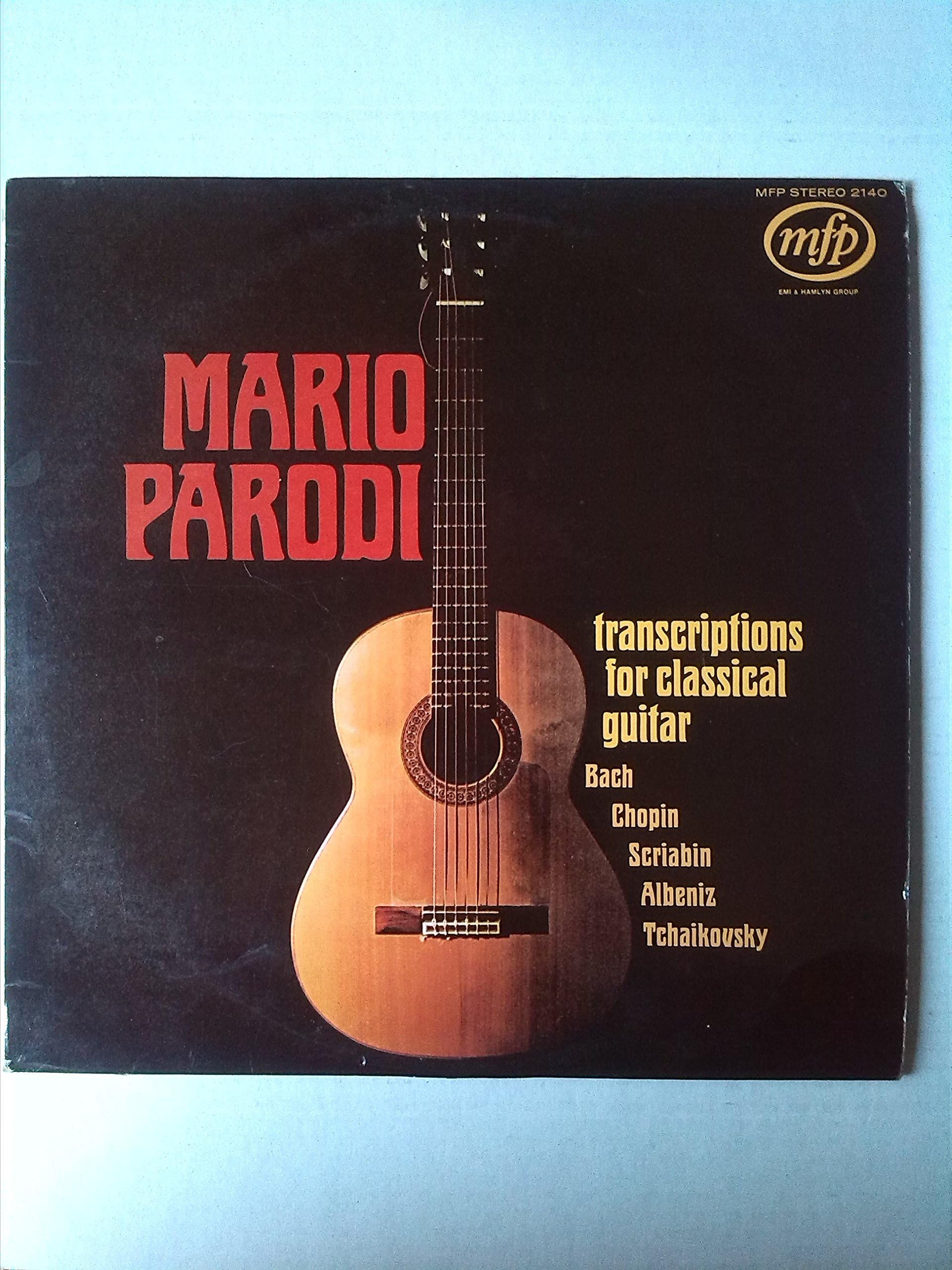 Mario Parodi Transcriptions for Classical Guitar. VINYL 12" LP