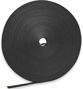 48 Yard x 1/2 Inch Adjustable Cable Straps Roll, Black Reusable Fastening Cable Ties, Free Cut Length Hook and Loop, Wire Management Securing Strap for Cable Tidy Cord Organizer