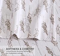 Vista 183 de RUVANTI Flannel Sheets Twin Size - 100% Cotton Double Brushed Twin Sheets Set, Deep Pockets 16 Inches, All Seasons Breathable & Extra Soft Bed Bali