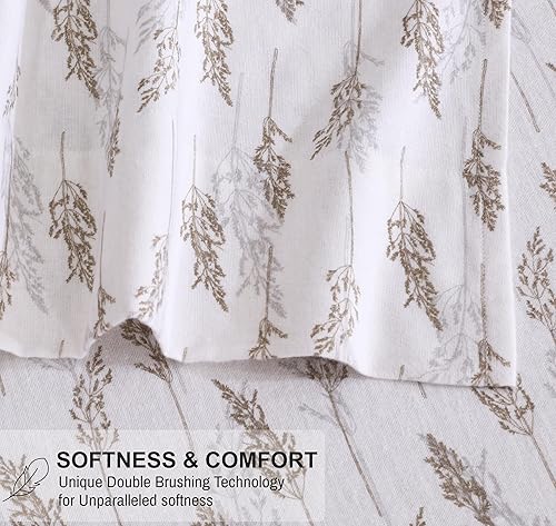 Vista 152 de RUVANTI Sábanas de franela 100% algodón King 4 piezas Celestial Stag Ciervo celestial