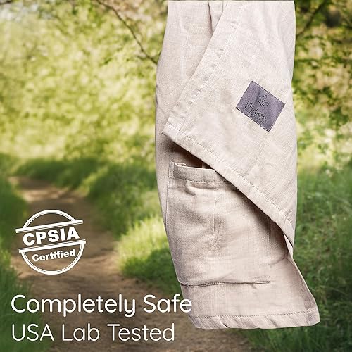 Miniatura 3 de Ring Sling - Portabebés probado en laboratorio, 100% muselina de algodón natural, transpirable y ergonómico, color beige