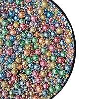 Vista 7 de Sentovac Gránulos comestibles de azúcar de perlas plateadas comestibles de 4.23 onzas / 4.23 oz para decorar Gránulos comestibles para cupcakes