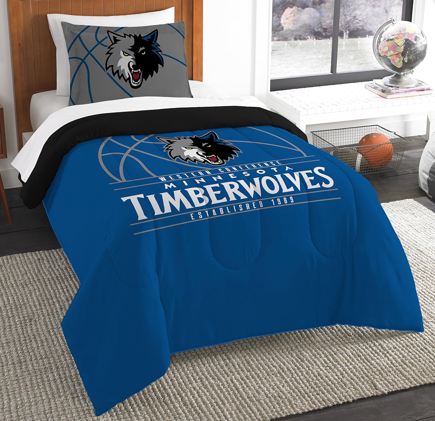 Northwest NBA Unisex-Adult Comforter and Sham Set