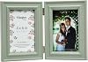 Hampton Frames PALOMA Hinged Double - 4x6 10x15cm Sage Green Picture Photo Frame Glass PAL301904S