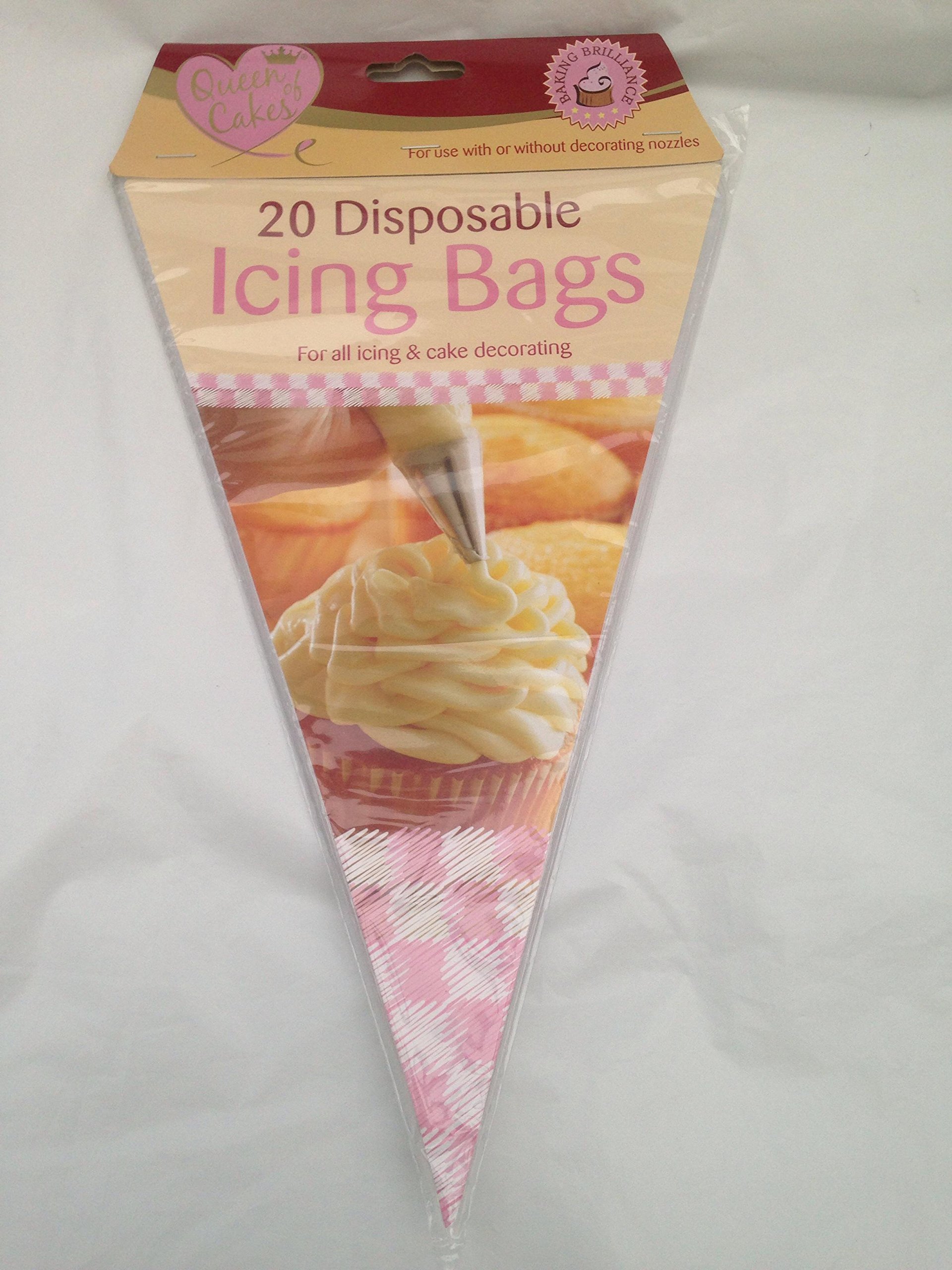 Pack of 20 Queen Of Cakes Disposable Piping Icing Bags