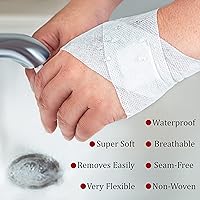 Vista 2 de HEALQU Retention Tape Non Woven Adhesive Breathable Wear Resistent Fabric Easy Release Backing with Grid (2x11)