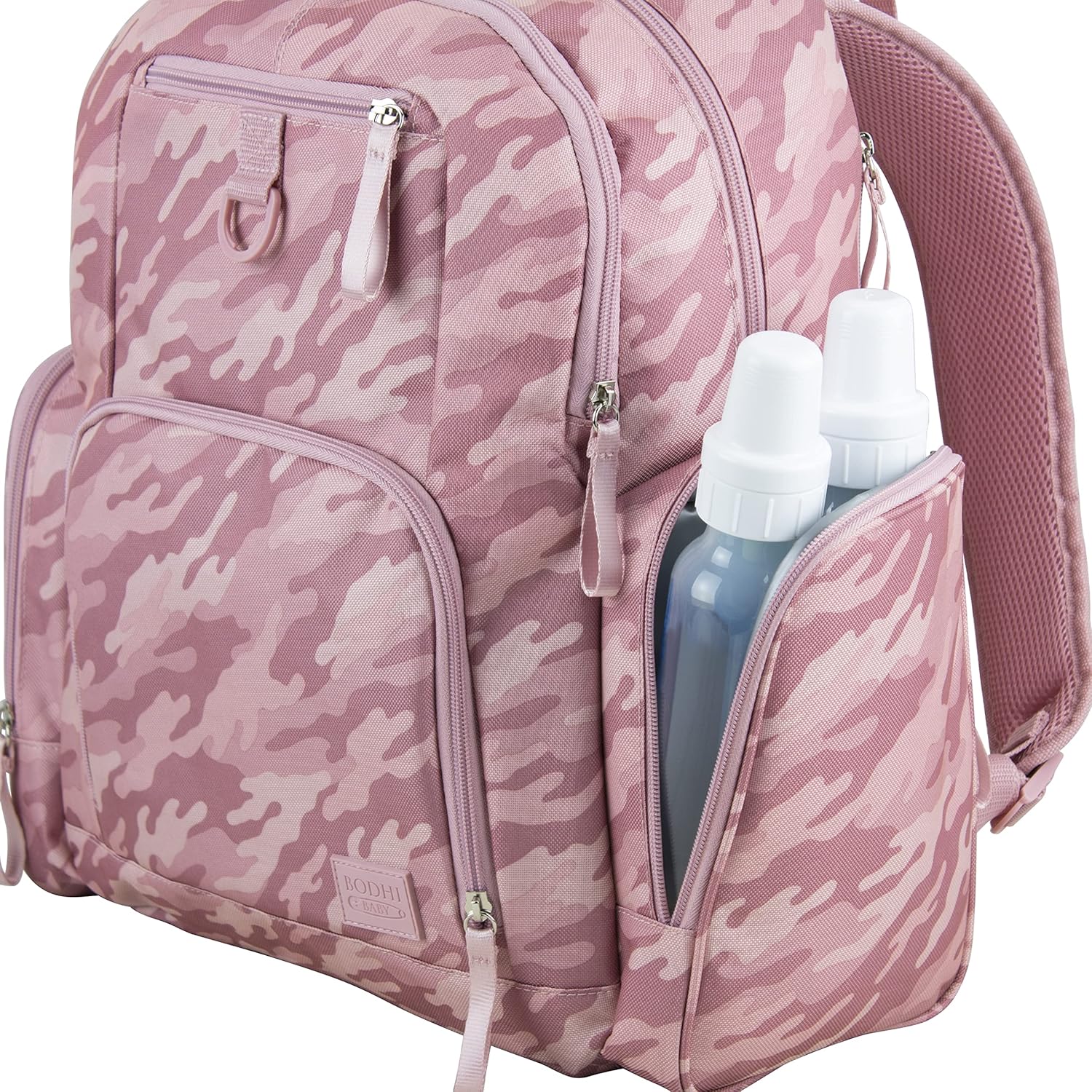 BODHI Baby Portable Diaper Changing Pad Diaper Changer Travel Bag, Changing Mat, Baby Changing Station, Infant Gift, Pink Camo